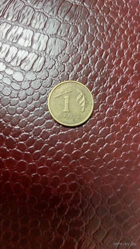 Монета 1 грош 2008г. Польша.