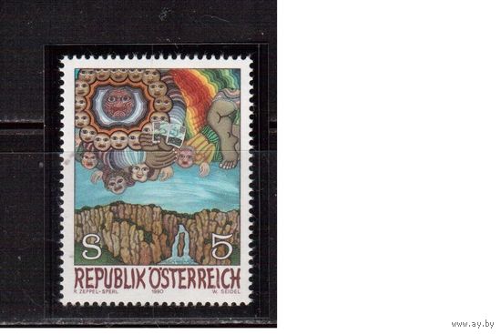 Австрия-1990,(Мих.2001)  ** ,   Современное Искусство,Живопись, (одиночка)