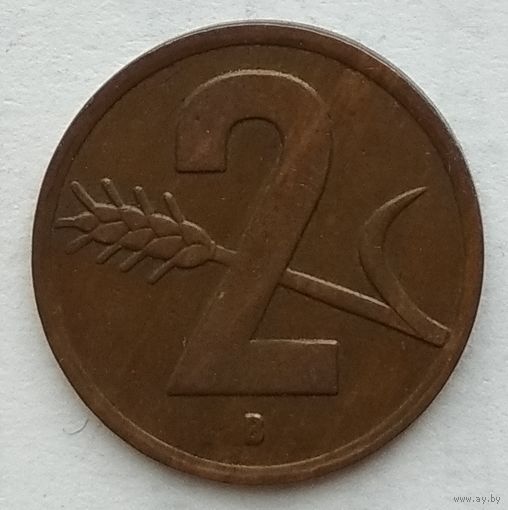 Швейцария 2 раппена 1951 г.