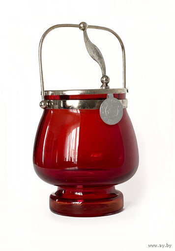 Сахарница Рубиновое стекло, СССР