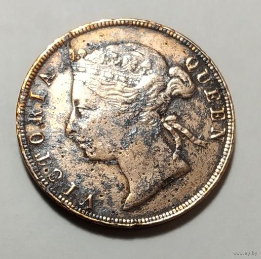 Редкость! Британский Гондурас 1 цент 1885 года. Тираж 72.000!