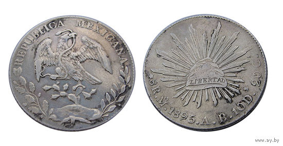 8 реалов 1894 Мексика