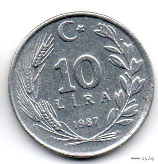 ТУРЕЦКАЯ РЕСПУБЛИКА  10 ЛИР 1987.
