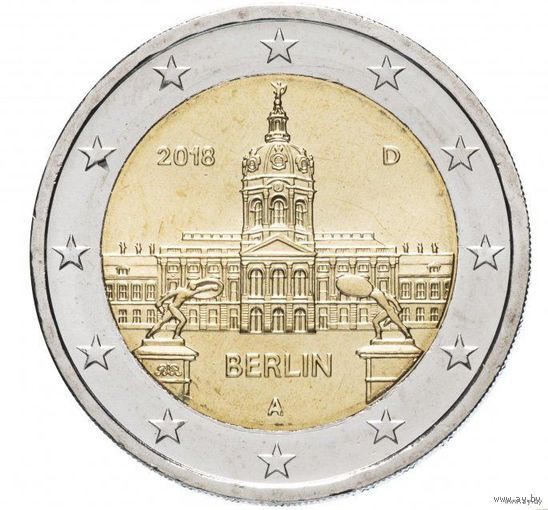 2 евро 2018 Германия Берлин дворы A G F D J UNC из ролла на выбор