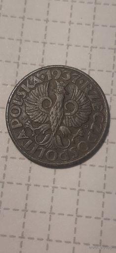 5 грошей Польша 1937 год