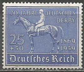 Германия(Рейх). 75 лет немецким дерби. 1939г. Mi#698.
