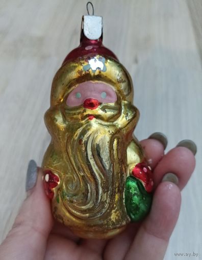 Елочные игрушки, стекло дед мороз