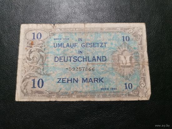Германия 10 марок 1944 оккупация