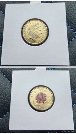 Распродажа!!! Австралия 2 доллара (100 лет со дня окончания Первой Мировой войны) 2018 г. UNC