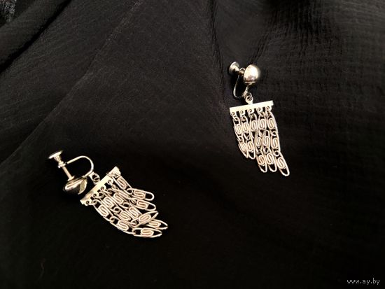 Серьги клипсы винтаж