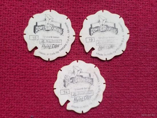 Фишки кепсы caps Power Rangers Могучие Рейнджеры. Цена за все фишки.