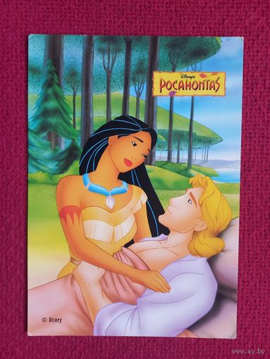 Открытка Pocahontas Disney. Чистая.