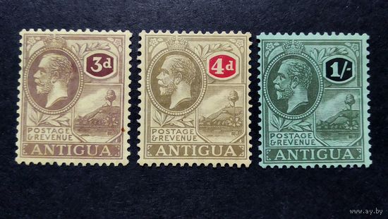 Великобритания\146в\Антигуа. Британские колонии 1921-1922 год. Король Георг V и гавань Сент-Джонс.