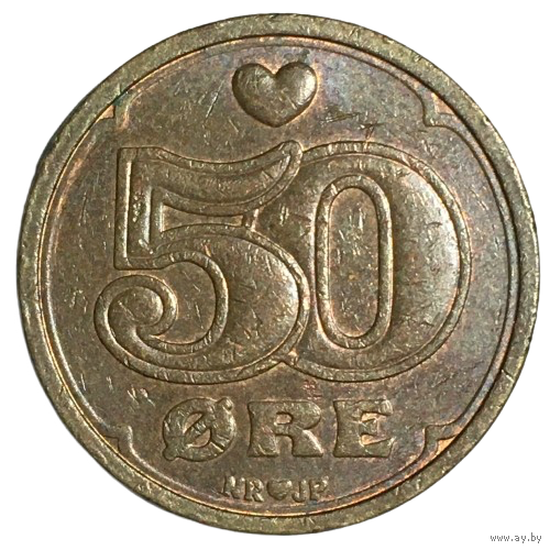 Дания 50 эре, 1989