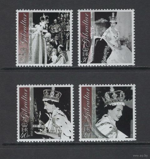 Монархия Гибралтар 2003** 50 лет коронации Елизавета II Mi#1028-1031