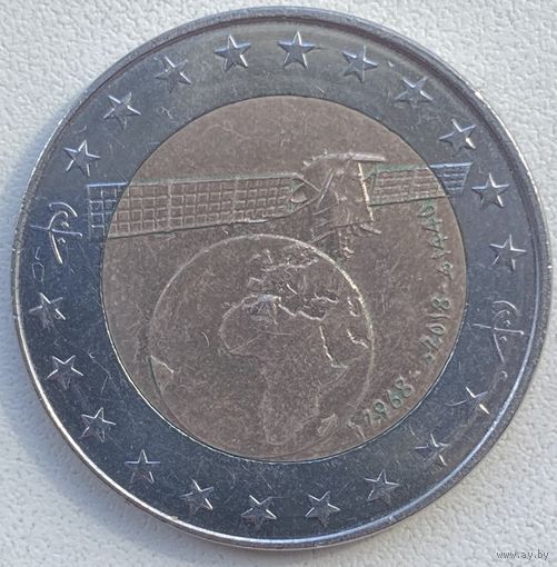 Алжир 100 динаров 2018 г. Спутник связи Alcomsat-1