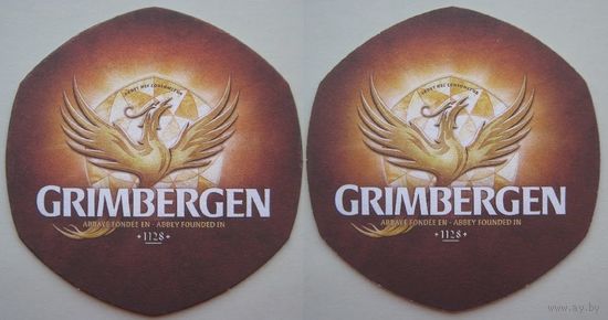 Подставка под пиво GRIMBERGEN / Бельгия/. Вар.4.