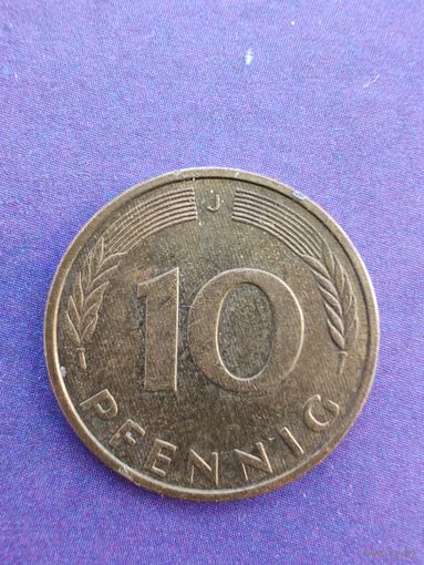 Германия ФРГ 10 пфеннигов 1988 J