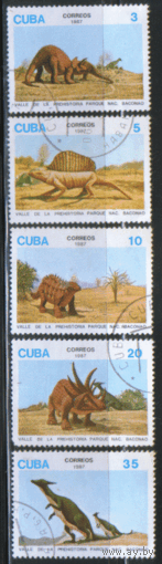 КУБА. М. 3109/13. 1989. Доисторические животные. ГаШ.