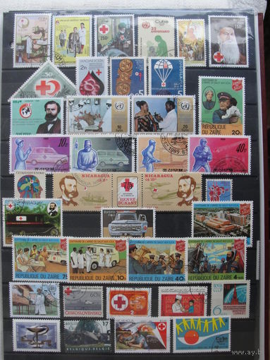 Продажа коллекции с 1 рубля! Красный Крест на почтовых марках мира.