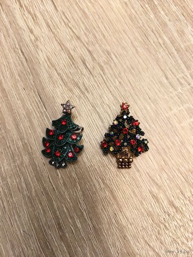 2 броши елочки