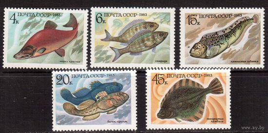 СССР-1983, (Заг.5346-5450) **  , Рыбы