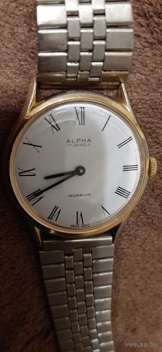 Часы наручные ALPHA,Швейцария 1980 годы.