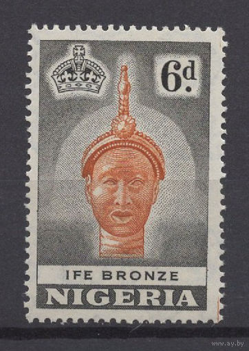 Нигерия / NIGERIA  1953** Бронзовая маска Артефакты (Mi 78)