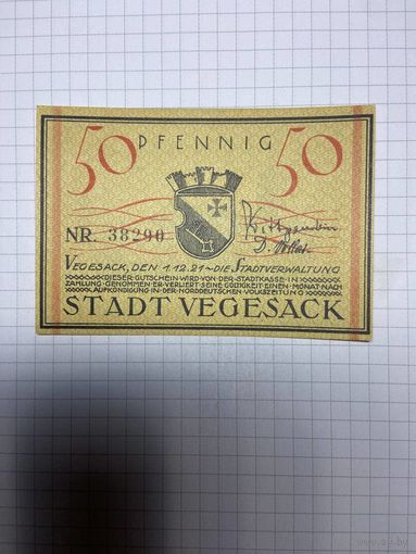 Нотгельд 50 пфеннигов (Германия Веймарская республика). -2612