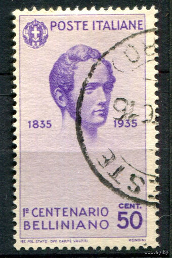 Италия (Королевство) - 1935г. - Винченцо Беллини, композитор, 50 с - 1 марка - гашёная [Mi 534]. #1-It-6-B-1
