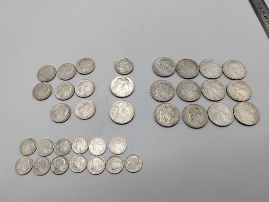 10 злотых 1936 г. и другие. 211 злотых.