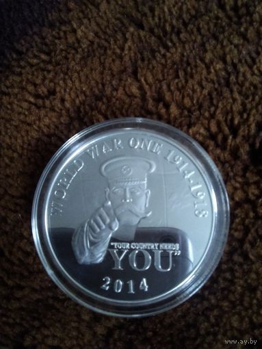 СУВЕНИРНАЯ МОНЕТА ПЕРВАЯ МИРОВАЯ