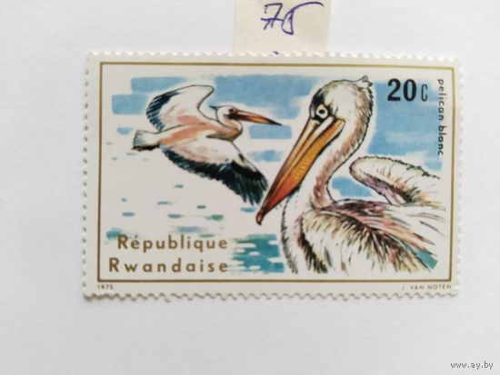 Руанда  1975 пеликаны