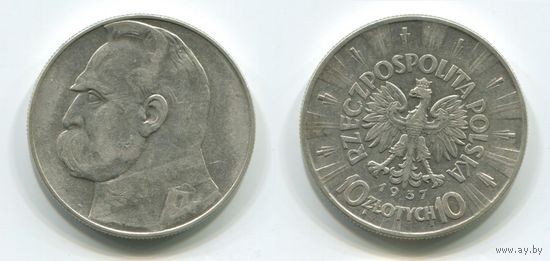 Польша. 10 злотых (1937, серебро)