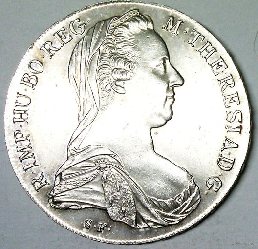 РАСПРОДАЖА!!! - АВСТРИЯ 1 талер 1780 год "МАРИЯ ТЕРЕЗИЯ" серебро - aUNC! - ШТЕМПЕЛЬНЫЙ БЛЕСК!