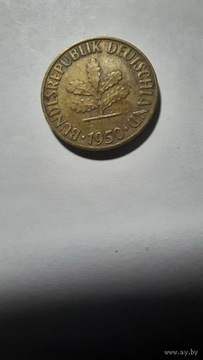 ФРГ 5 пфеннигов 1950   G.