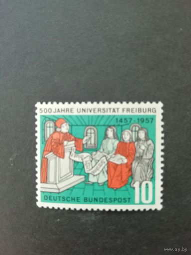 ФРГ 1957 Марка "500 лет основания Фрайбургского университета" (чистая**) Mi. 256 каталог 0.60 евро