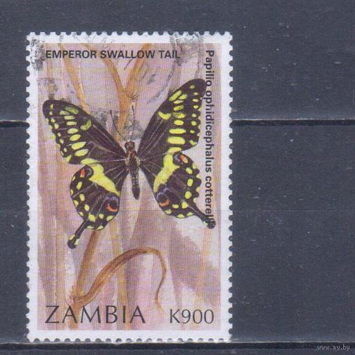 [388] Замбия 1997. Фауна.Бабочка. Концовка серии.Гашеная марка.