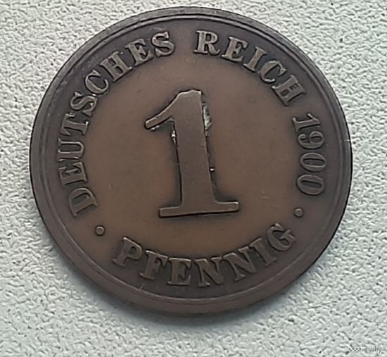 Германия 1 пфенниг, 1900 А  2-12-49