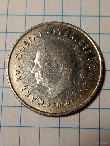 1 крона Швеция 2004 год
