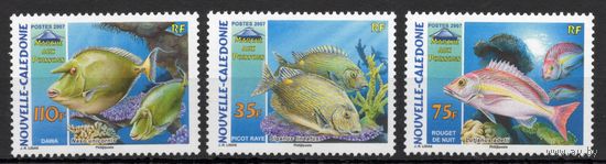 Новая Каледония 2007. Рыбы 3 марки (1416)