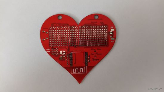 Сердце LED BLE Hearty Necklace/Badge - печатная плата