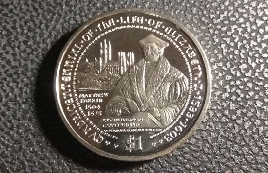 1 доллар 2003. Британские Виргинские острова (БВО). Мэтью Паркер. Диаметр - 38.61 мм.
