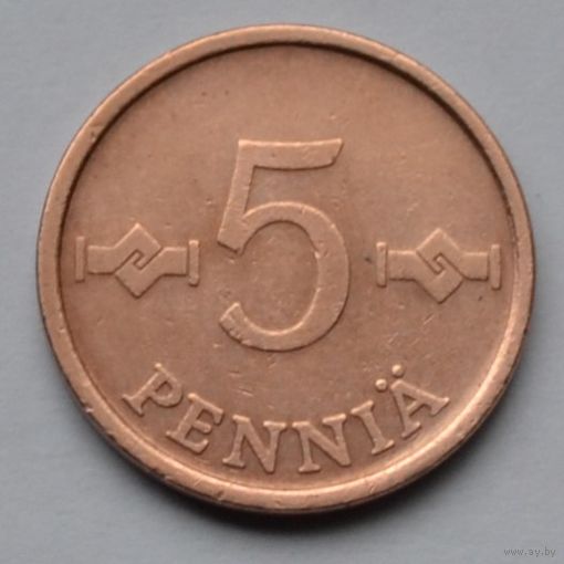 Финляндия, 5 пенни 1963 г.
