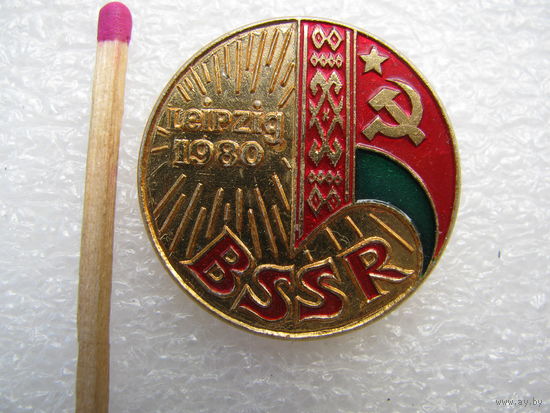 Знак. Дни БССР на выставке в Германии. г. Лейпциг. 1980 г.