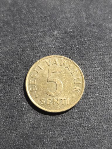 Эстония 5 сентов 1991