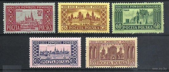 ПОЛЬША 1954 500 ЛЕТ ВОЗВРАЩЕНИЯ ПОМЕРАНИИ. АРХИТЕКТУРА *