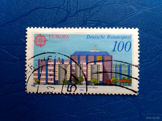 Германия. Здание почты во Франкфурте. Европа (CEPT) 1990 (5)