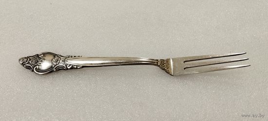 Вилка для устриц Троянда (длина 18 см), мельхиор. СССР