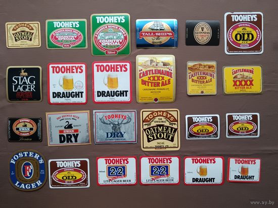 Недорогие заморские пивные этикетки по 3 рубля, Австралия, цена за 1 шт., ю-531 (3714)